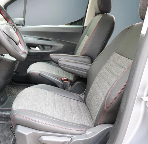 Opel combo-Siyah Deri-Açık Gri Keten