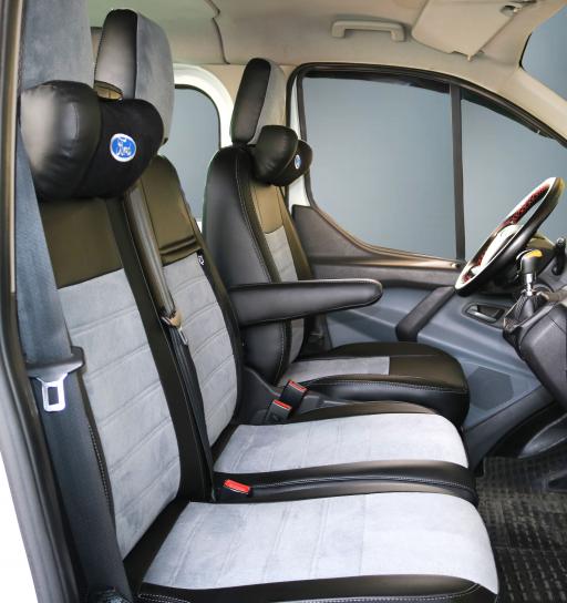 Ford Custom Siyah Deri-Açık Gri Tay Tüyü